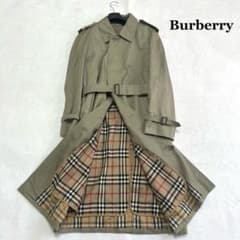 着丈114 ◆バーバリー ライナー ベルト付 トレンチコート マキシ丈 美品✨着丈114‼️バーバリー ライナー付 ベルト 比翼 ロングトレンチ