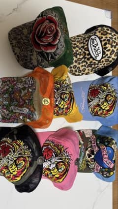 Ed Hardy エドハーディ メッシュキャップ タイガー 黄 刺繍 - メルカリ