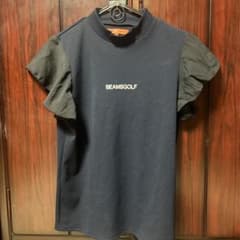 BEAMS GOLF モックネックシャツ ネイビー レディースのサムネイル