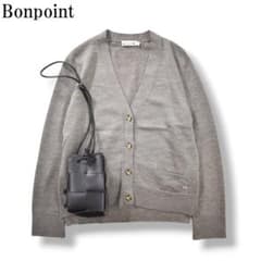 【上質】 ボンポワン Bonpoint Vネック カーディガン 38 ♪