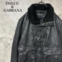 【超希少◎】DOLCE&GABBANA　レザージャケット　襟ボア　完売モデル◎ 超希少◎】DOLCE&GABBANA レザージャケット 襟ボア 完売モデル