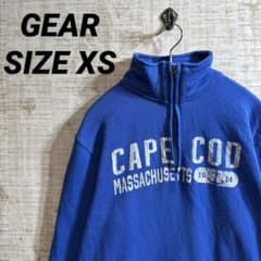 う*に様 GEAR CAPECOD ハーフジップ スウェットシャツ 青のサムネイル