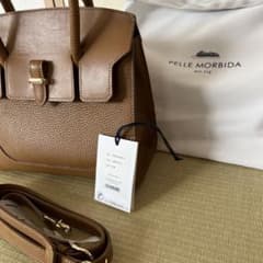 PELLE MORBIDA ペッレモルビダ ミニボストンバッグ キャメル - メルカリ