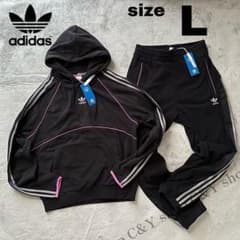 adidas アディダス フリース スウェットパンツ パーカー 上下セット L