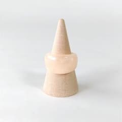 マーブルカラー 樹脂オープンリング ピンク 13号程度
