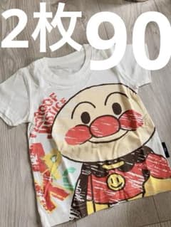 【新品未使用】アンパンマン　90 2枚セット　ベビー　半袖Tシャツ　女の子男の子のサムネイル