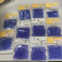 まめ様　KIWA アクリルビーズ サファイア 3mm 4mm 11袋セットのサムネイル