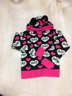 ♡DAT♡総柄ニットパーカー120cmのサムネイル