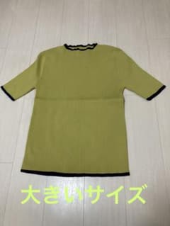 antiqua 半袖 リブニット ライムグリーンのサムネイル