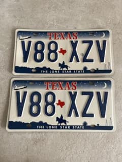 ビンテージ　ナンバープレート　TEXAS アメリカ　USAのサムネイル