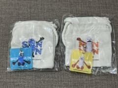 パペットスンスン　チャーム付ミニ巾着 スンスンA　ノンノン2個セットのサムネイル