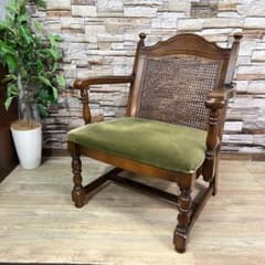 カリモク家具 karimoku꧂コロニアル ラタンバックアームチェア 籐 
