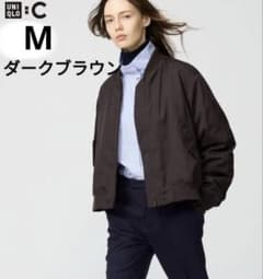美品 UNIQLO :C ボマージャケット MA-1 M ダークブラウン - メルカリ
