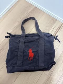 【ジャンク品】Polo Ralph Lauren トートバッグ ネイビーのサムネイル