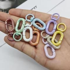 12個　カラビナ　可愛いキラッと光る、持ってるだけで気分上がるのサムネイル