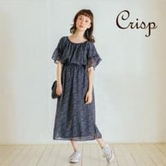crisp  2way フラワーギャザーワンピース　花柄ワンピ　しばさきのサムネイル
