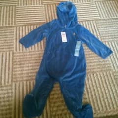 値下げ♪新品未使用クマ耳足付きロンパース♪のサムネイル