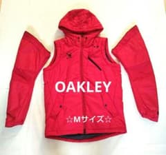 OAKLEY ダウンジャケット 2WAY レッド Mのサムネイル