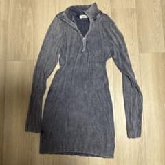 FOREVER 21 ハーフジップ リブニットワンピースのサムネイル