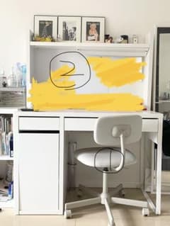 IKEA学習テーブル椅子セット(ホワイトボードライト付き)のサムネイル