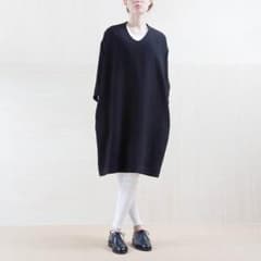 ●雪だるまさん専用●ノーコントロールエアー コットンウール天竺ワンピースのサムネイル