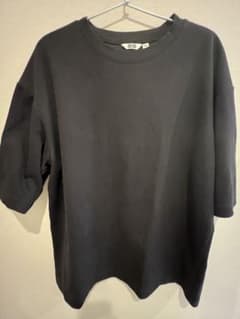 ブラックL エアリズムコットンオーバーサイズTシャツのサムネイル