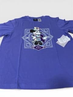 Disney 100周年 ミニーマウス Tシャツ 紫のサムネイル