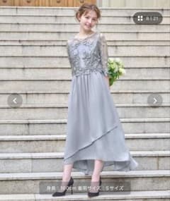 GIRL レース切替えシアー フレアロング 結婚式ワンピースのサムネイル