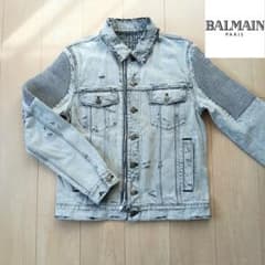 美品】BALMAIN バルマン デニム ジャケットダメージ加工 50 - メルカリ