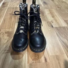 ドクターマーチン　レオパード　ボア　8ホール　ブーツ　UK8 27cm 〜 ドクターマーチン レオパード ボア 8ホール ブーツ UK3 22.0cm