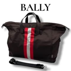 【美品】バリー 2way ボストンバッグ ナイロン レザーハンドル ブラウン 美品】バリー 2way ボストンバッグ ナイロン レザーハンドル ブラウン