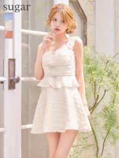 キャバドレス IRMA ミニドレス 白 リボン フリル XSのサムネイル