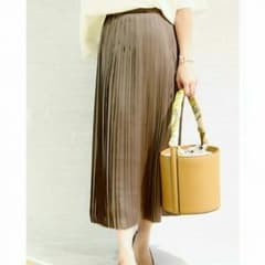 plage　プリーツスカート　ベージュ　ヴィンテージサテンプリーツスカートのサムネイル