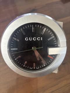 可動品 GUCCI テーブルクロック 210 置時計 Gロゴ ブラック文字盤のサムネイル