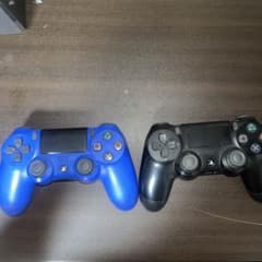 ジャンク品 PS4 純正コントローラー 2個セット ブルー ブラック - メルカリ