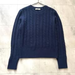 美品♡セリーヌ フィービー期 カシミヤ100% ケーブルニット トリオンフ刺繍