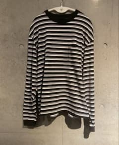 展示会限定 KAJA ボーダーロンT 長袖Tシャツ OVY KAJA ポケットボーダーロングスリーブTシャツサイズ2 OVY エブリワン