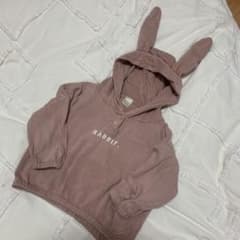 90 うさぎさん　薄ピンク　パーカーのサムネイル