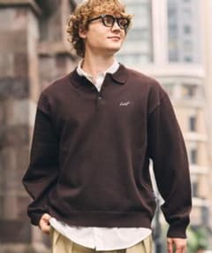 【HECT】Sweat-Like Oversized Knit Poloのサムネイル