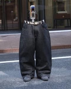 BELVET Baggy rigid denim - メルカリ