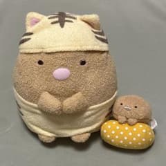 스미코구라시 호랑이 씨고코 봉제인형 돈까스 수옥 미니 쿠션