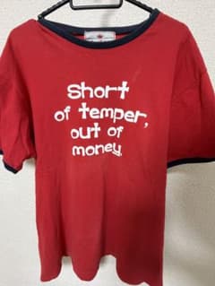 赤×ネイビー レトロカラー リンガーTシャツのサムネイル