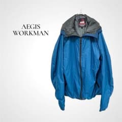 AEGIS ワークマン エアシェルウォームレインジャケット LL ナイロン 青