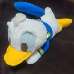 ドナルドダック 赤いほっぺ 寝そべりLLぬいぐるみ