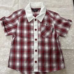 COMME CA ISM 半袖チェックシャツ 100cmのサムネイル
