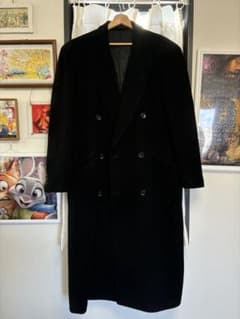 メンズティノラス カシミヤ混 ダブルチェスターコート ロング丈
