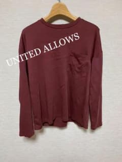 【美品】United allows 男女兼用　ロンT バーガンディのサムネイル