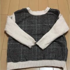 グレンチェック柄ニットのサムネイル