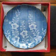 青い花柄 八角形皿 5枚セット - メルカリ