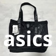 신품 태그 첨부 레어 asics 도쿄 올림픽 메쉬 토트 백 블랙